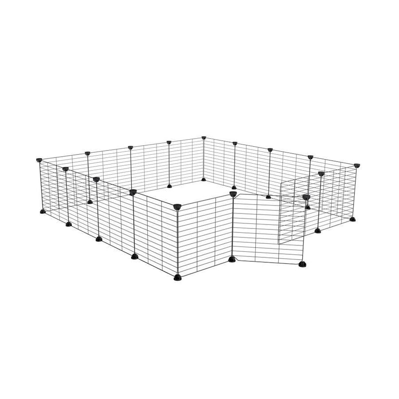 a 4x4 outdoor modular run with baby bars safe C&C grids for guinea pigs or Rabbits by brand kavee 