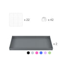 Material for A 8x2 L-shape white C&C cage with divider for guinea pig fighting or quarantine from brand kavee