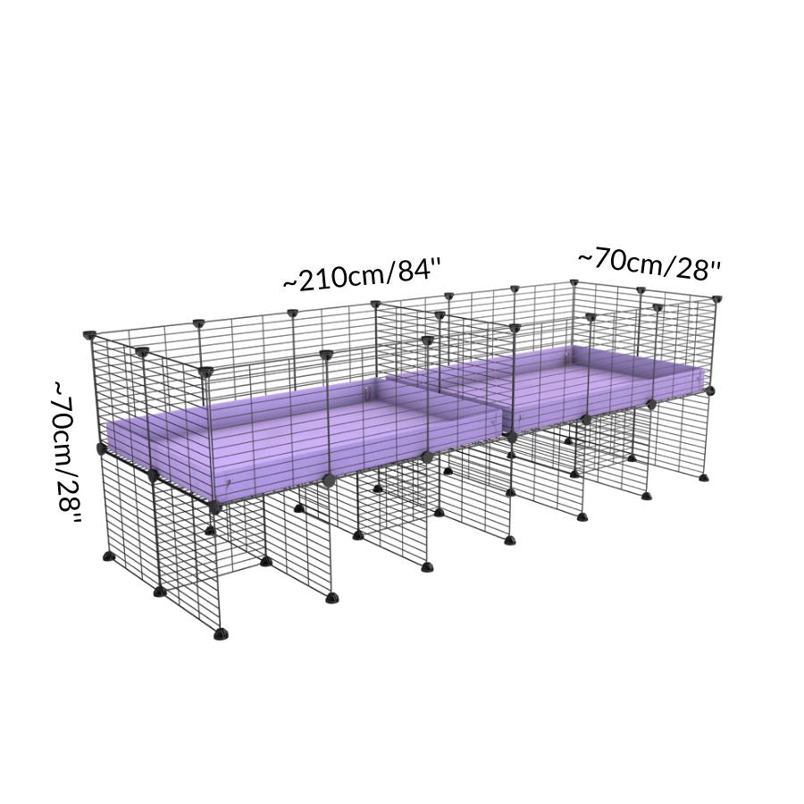 Size and dimension of a 6x2 C&C cage with divider stand for guinea pigs fighting or quarantine from brand kavee