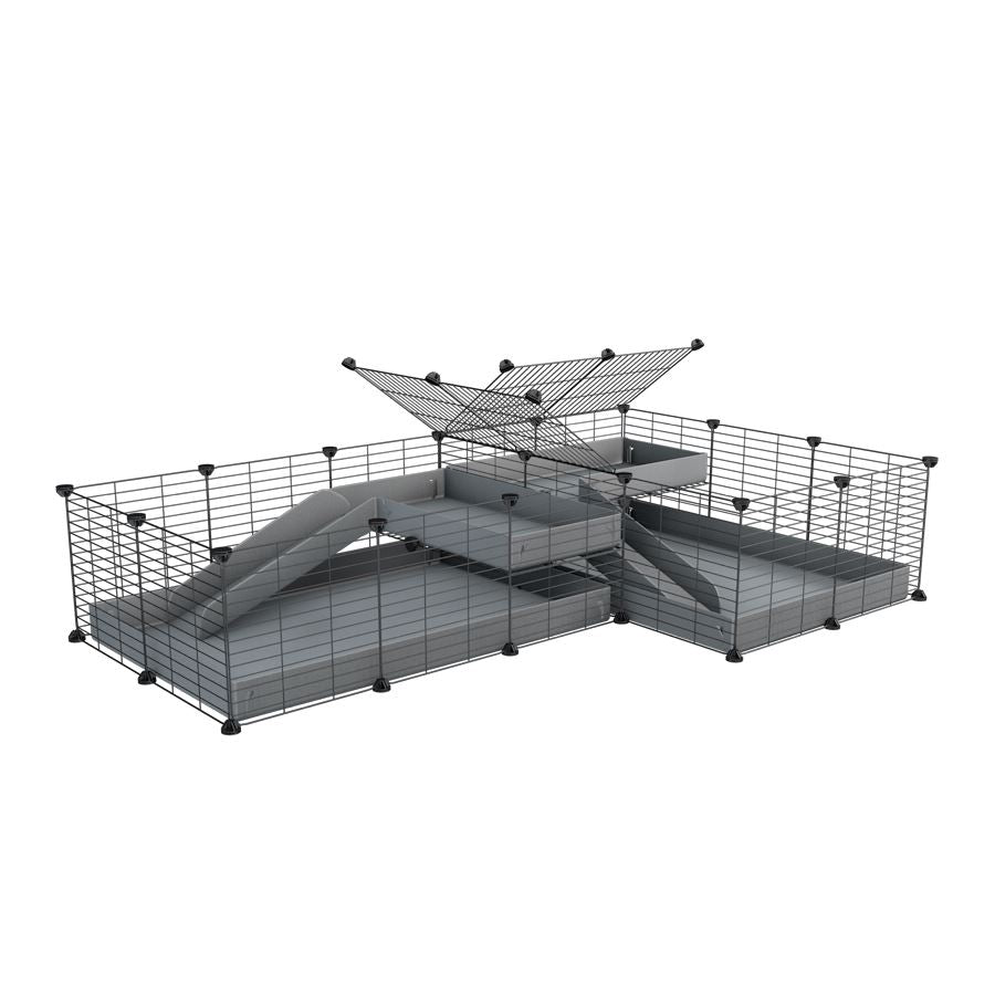 L-Shape 6x2 C&C Cage with Divider & Loft