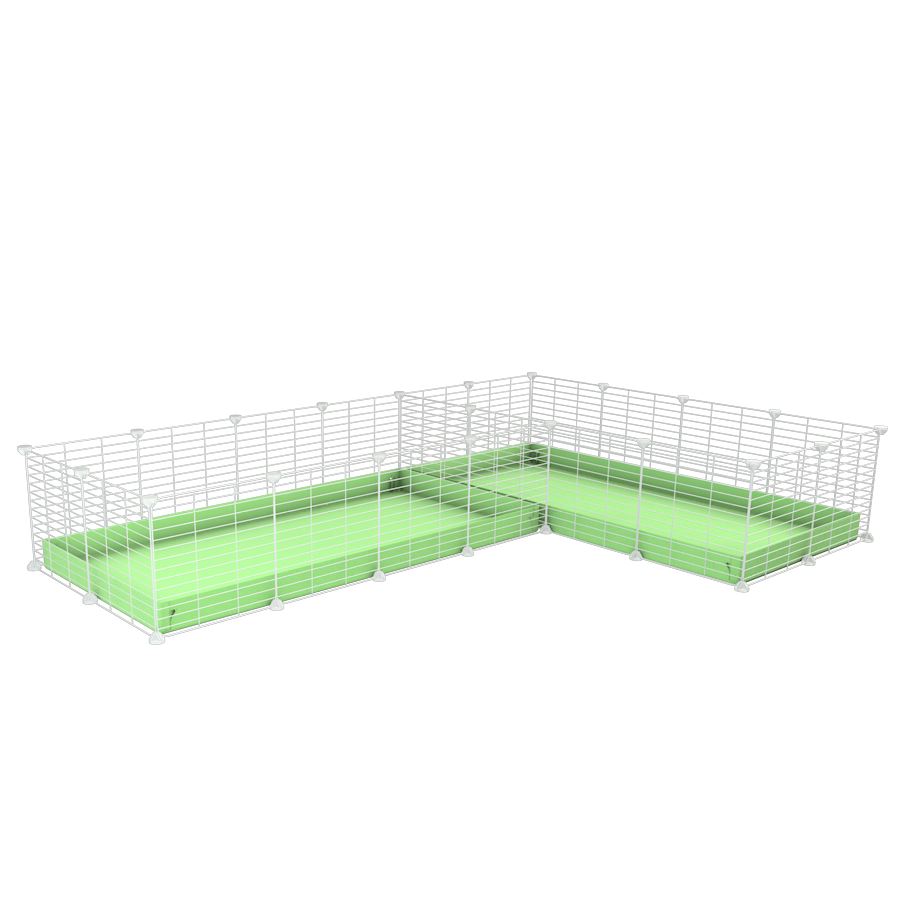 White L-Shape 8x2 C&C Cage with Divider