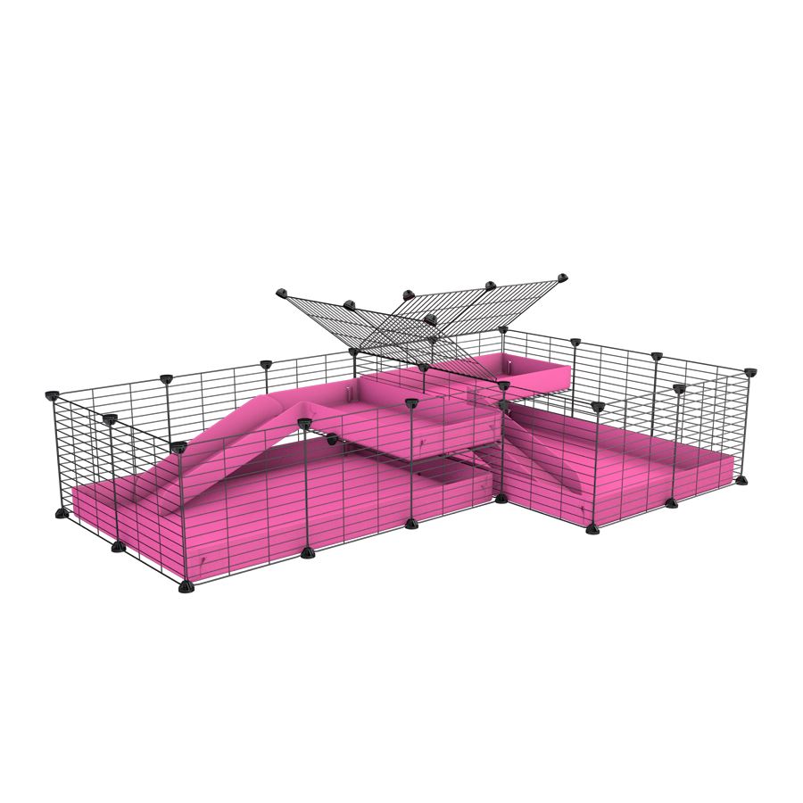 L-Shape 6x2 C&C Cage with Divider & Loft