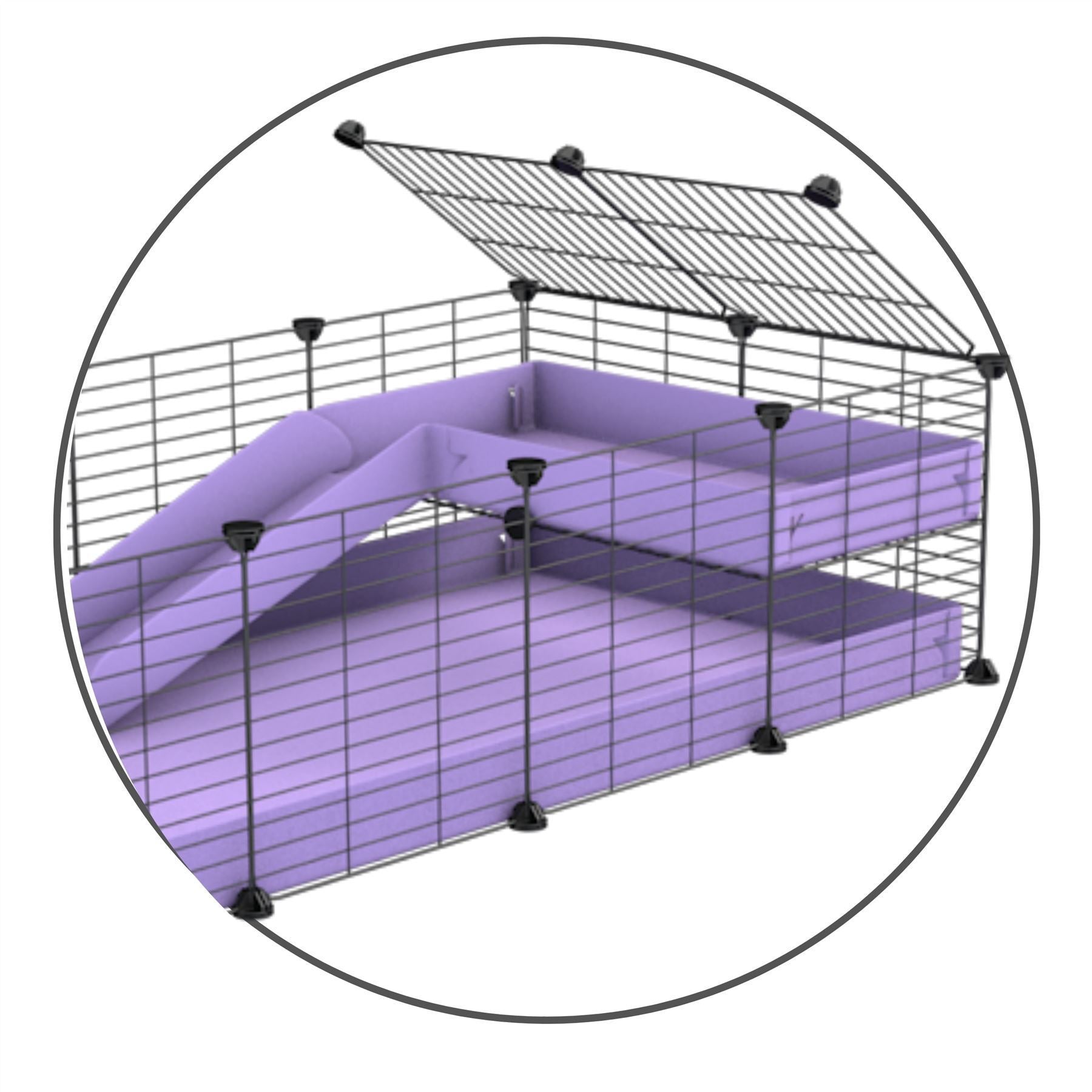 Loft 2x1 for C&C cage - Coroplast + Grids