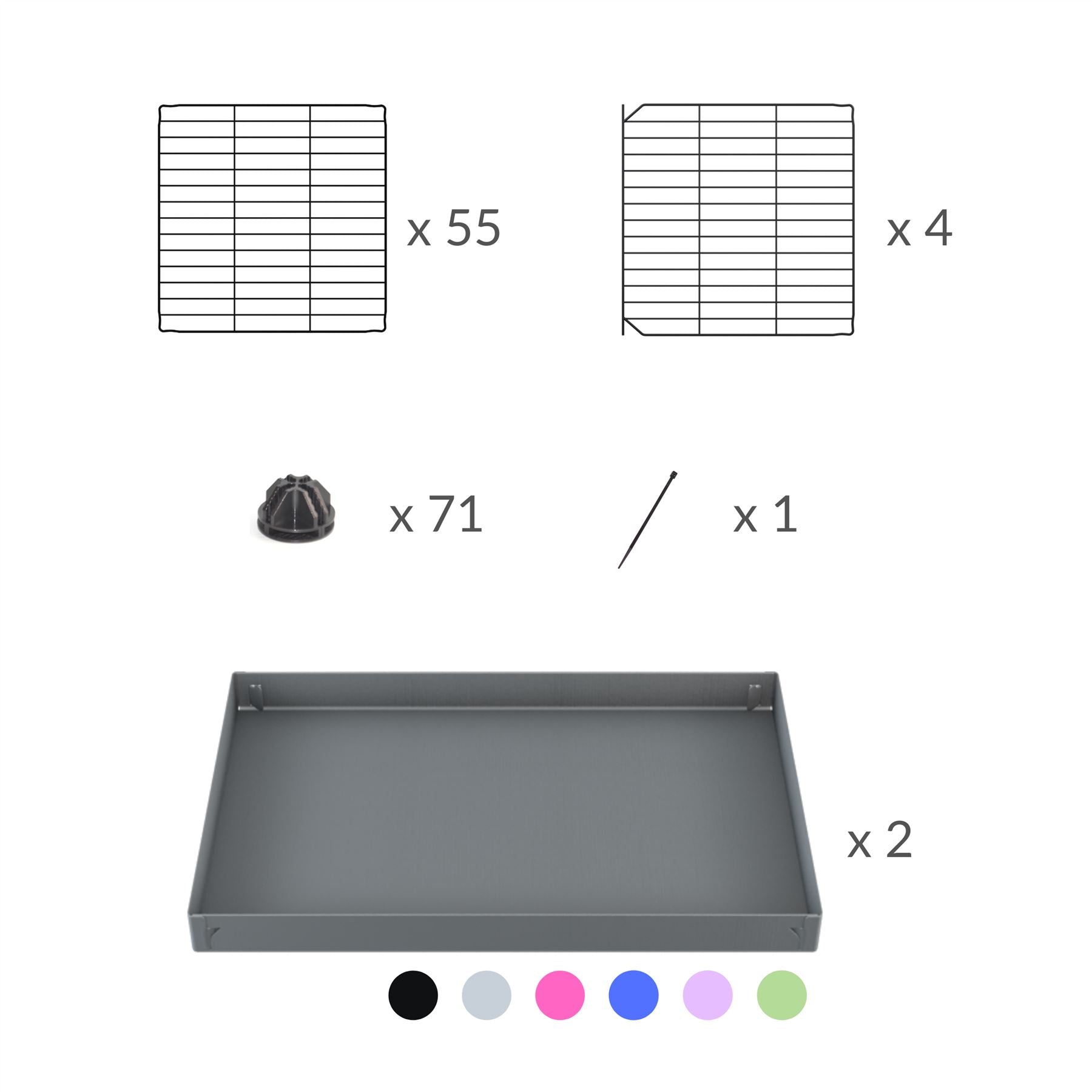 Material for A 2x6 C and C cage with lid divider stand for guinea pigs fighting or quarantine from brand kavee