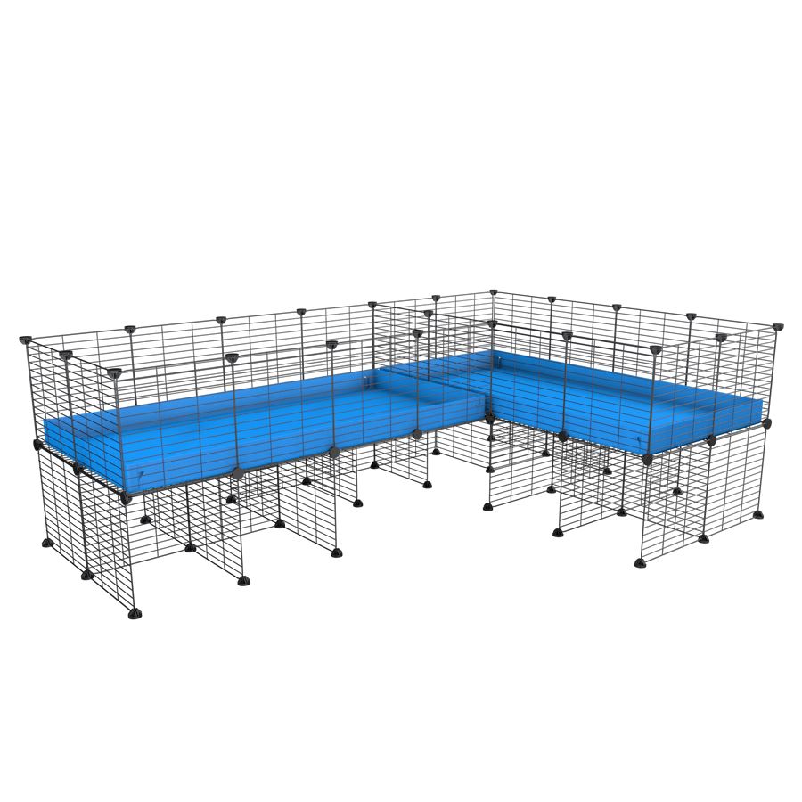 L-Shape 8x2 C&C Cage with Divider & Stand