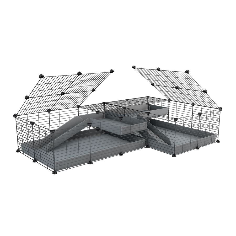 L-Shape 6x2 C&C Cage with Divider & Loft