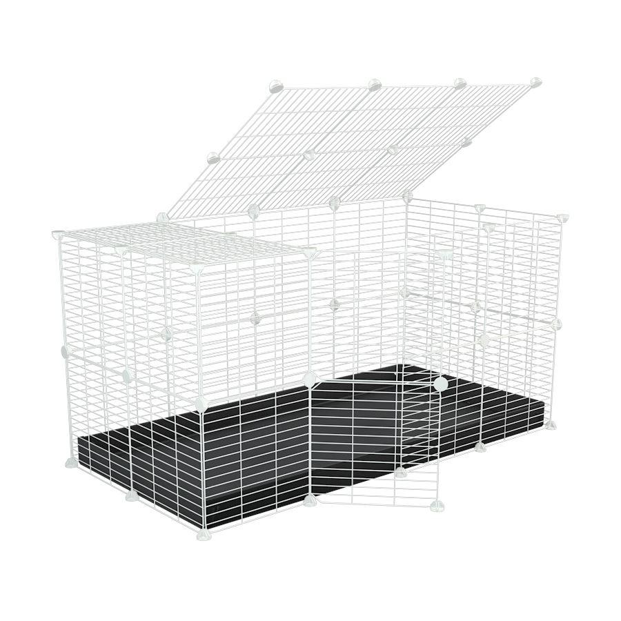 White C&C cage 4x2 for rabbits