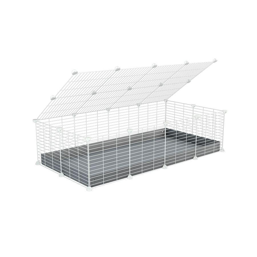 White 4x2 C&C Cage - Ideal for two guinea pigs