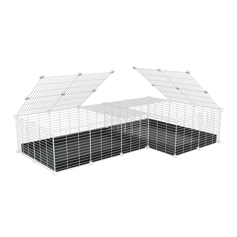 White L-Shape 6x2 C&C Cage with Divider