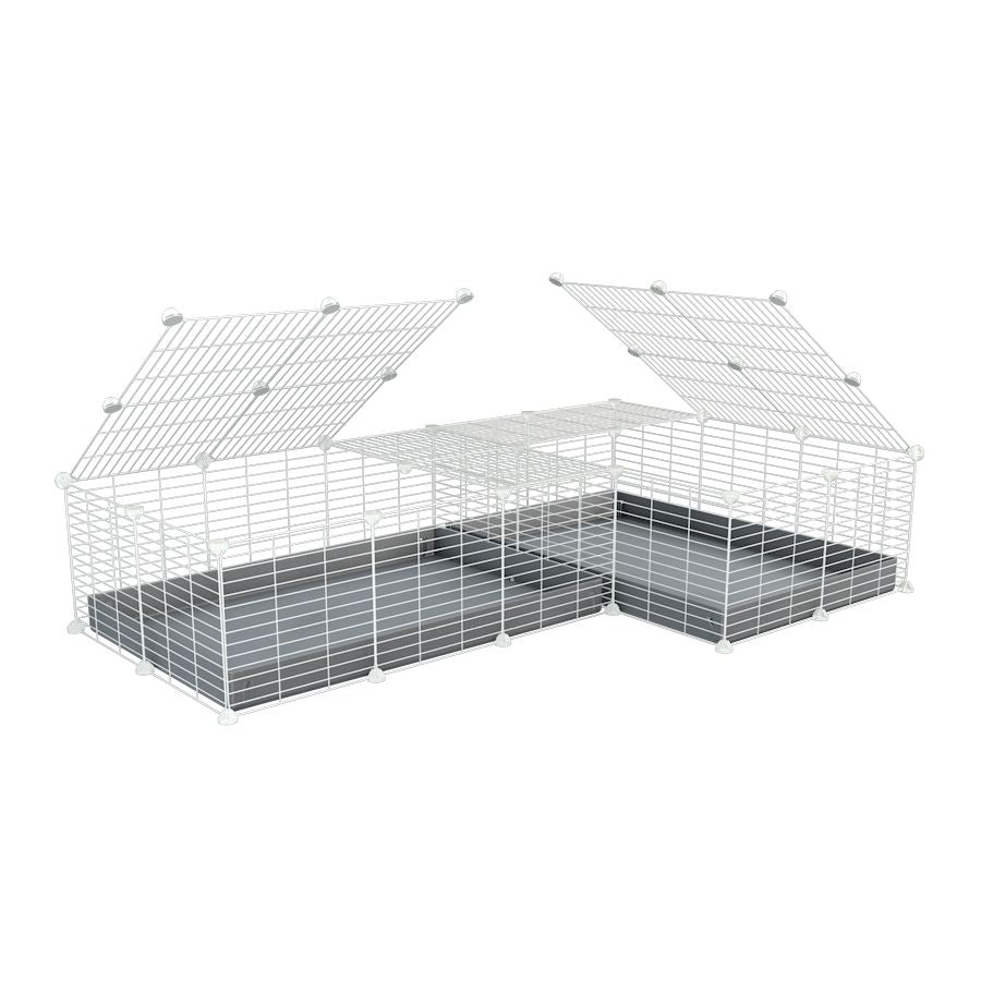 White L-Shape 6x2 C&C Cage with Divider