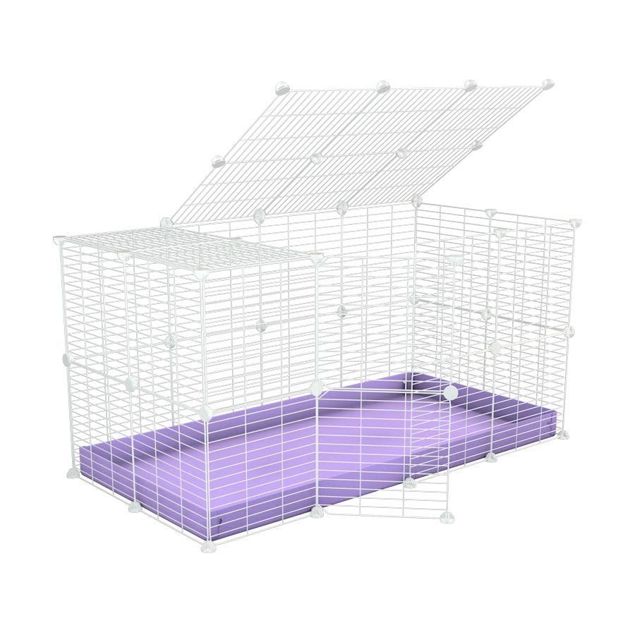 White C&C cage 4x2 for rabbits