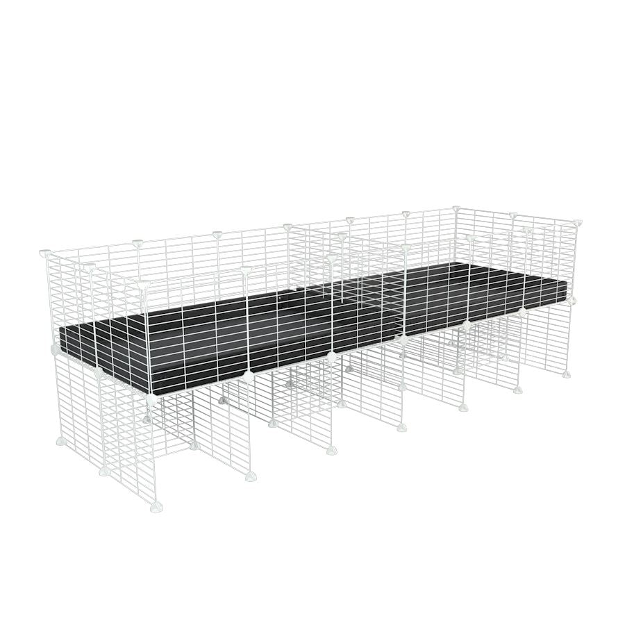 White 6x2 C&C Cage with Divider & Stand