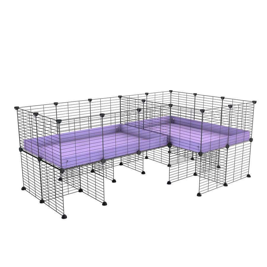 L-Shape 6x2 C&C Cage with Divider & Stand