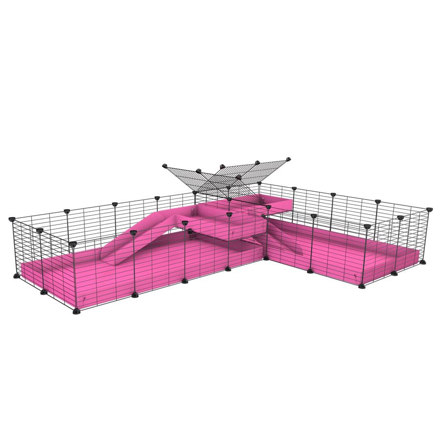 L-Shape 8x2 C&C Cage with Divider & Loft