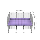 Size of a 3x2 CC cage for guinea pigs with a stand purple lilac pastel correx and 9x9 grids sold in USA by kavee