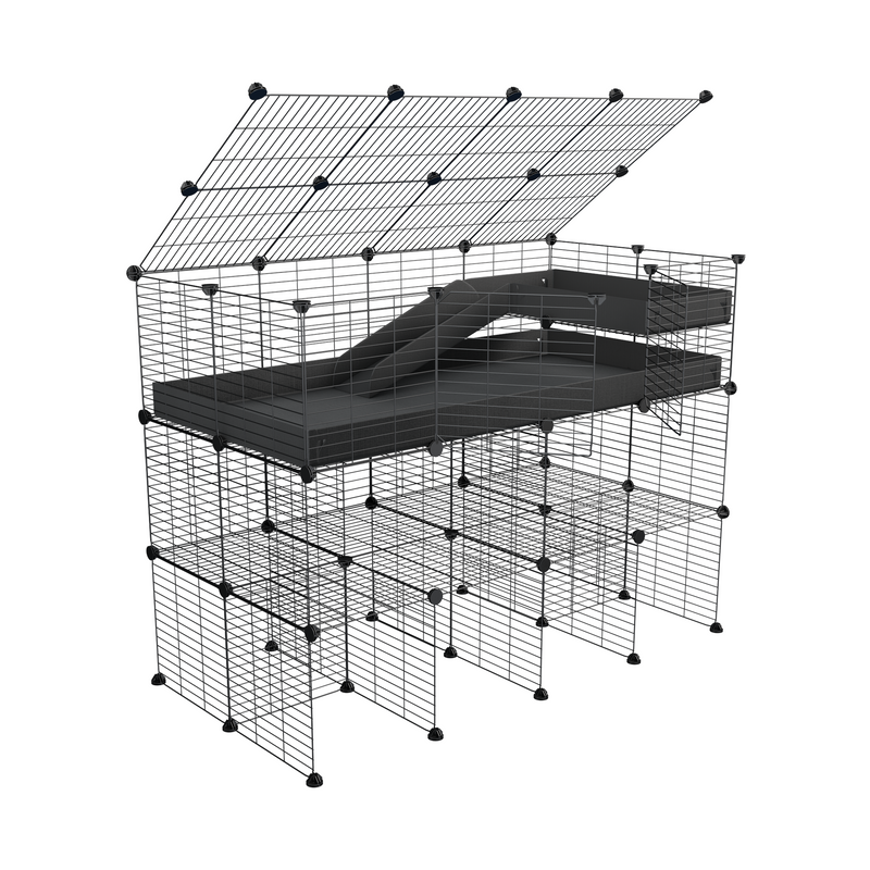 4x2 C&C Cage with Loft, Ramp & Double Stand