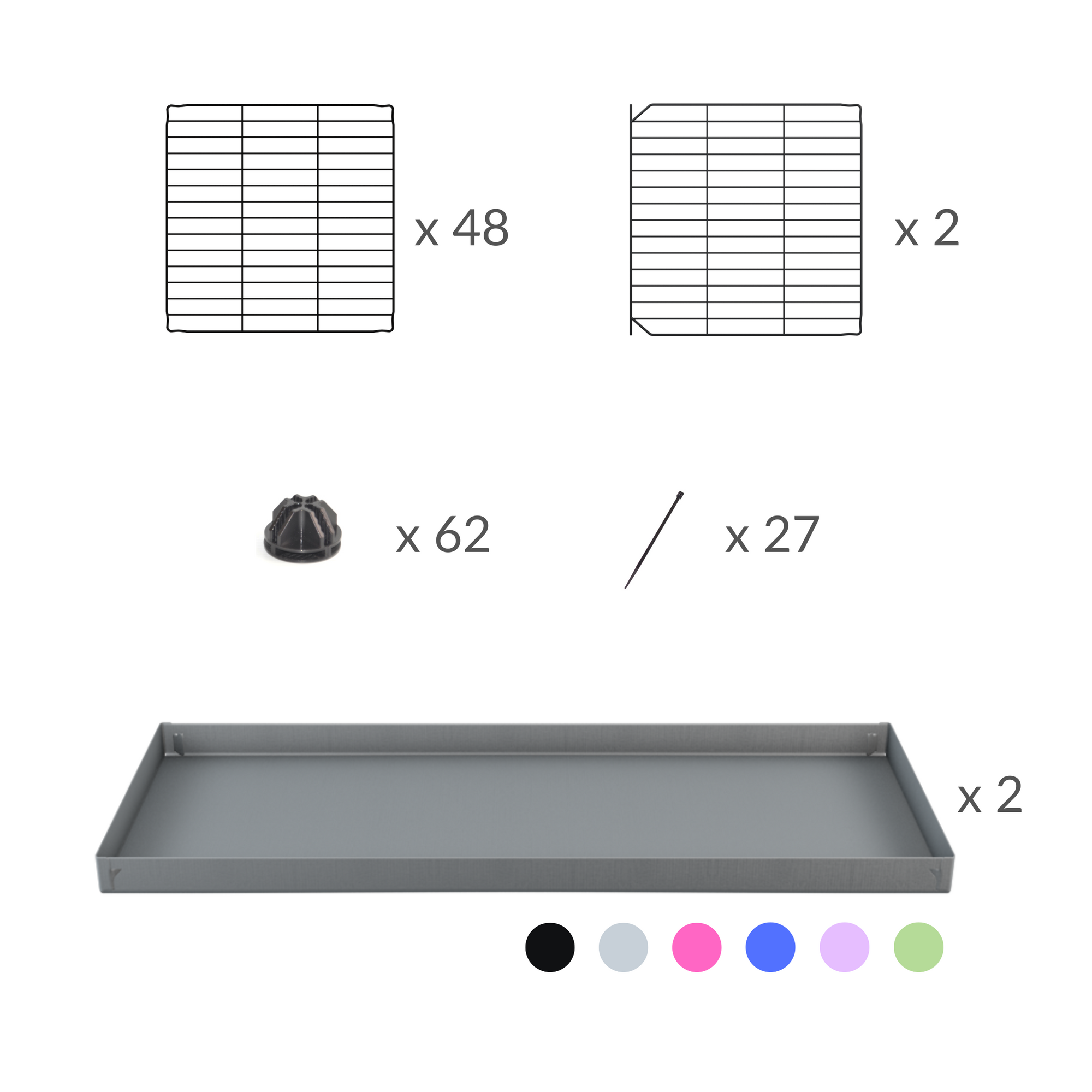 Composition of A two tier 5x2 c&c cage for guinea pigs with two levels by brand kavee in the USA