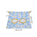 dimensions of a haybag in daisy pattern fleece