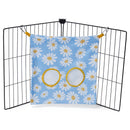 a guinea pig haybag hung on C&C cage made of daisy fleece by  kavee