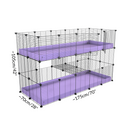 Size of A two tier 5x2 c&c cage for guinea pigs with two levels by brand kavee in the USA