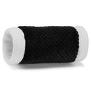 a guinea pig tunnel made of black fleece by kavee and haybag