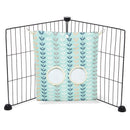 a guinea pig haybag hung on C&C cage made of abstract fleece by kavee