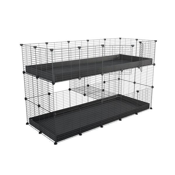 Double Stacked 5x2 C C Cage Guinea Pigs Black Kavee C C Cages UK