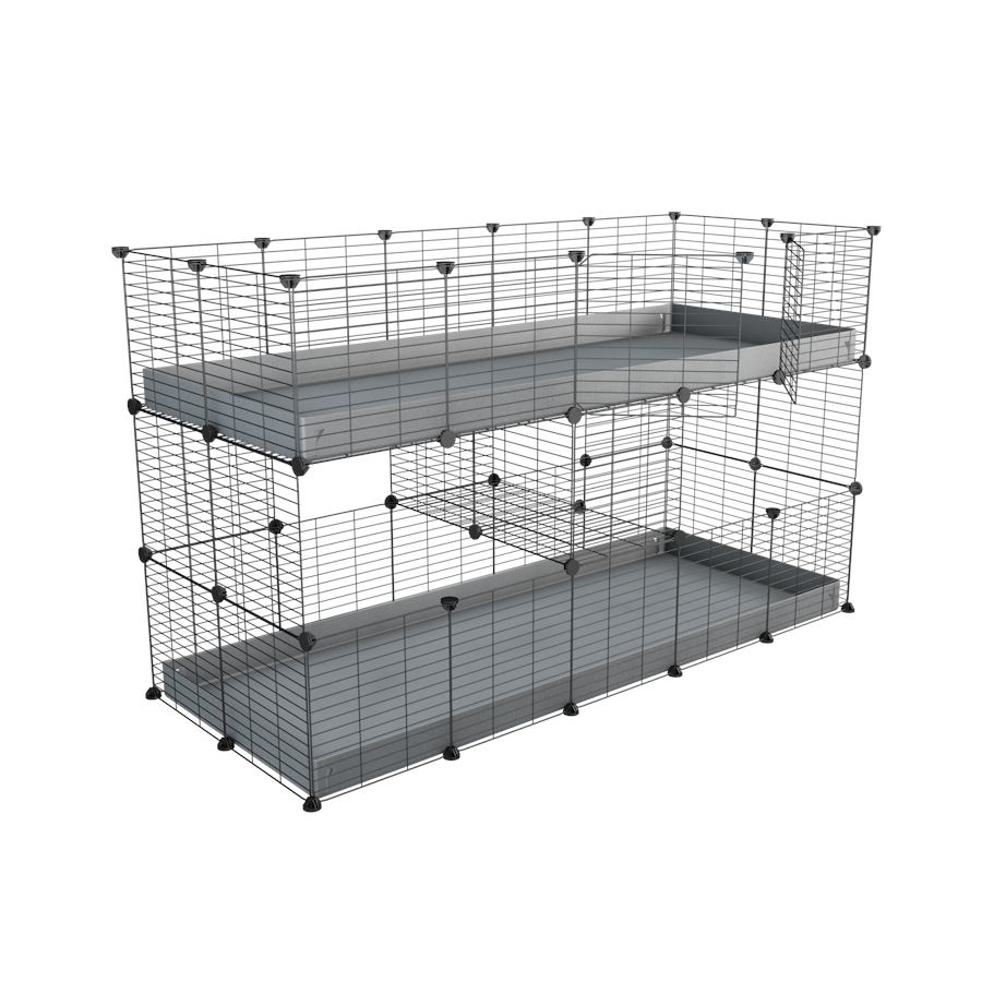 Double Stacked 5x2 C&C Cage Guinea Pigs Black Kavee C&C Cages UK