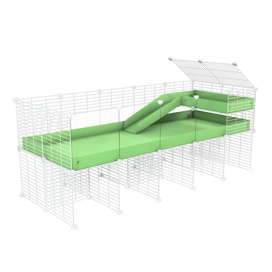 5x2 Clear C&C Cage with Loft, Ramp, and Stand