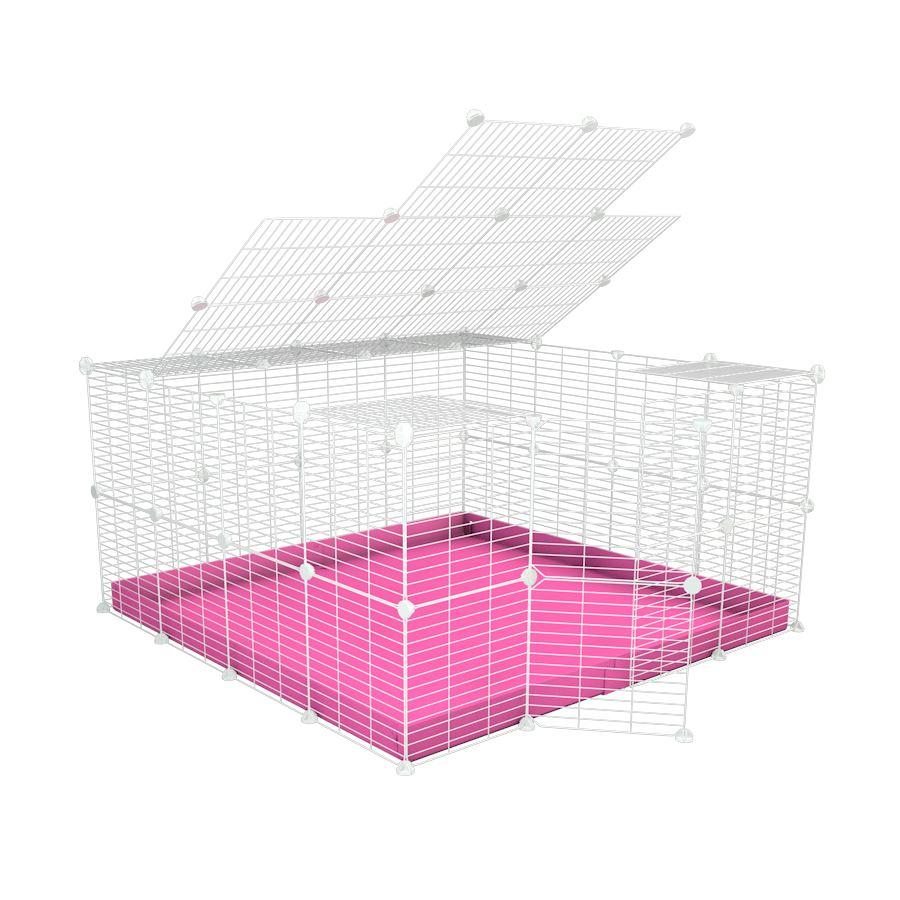 White C&C Cage 4x4 for rabbits