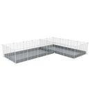 White L-Shape 8x2 C&C Cage with Divider
