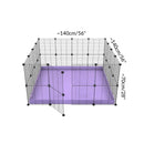 Dimension for A 4x4 C&C rabbit cage with safe small meshing baby bars grids and purple coroplast by kavee USA