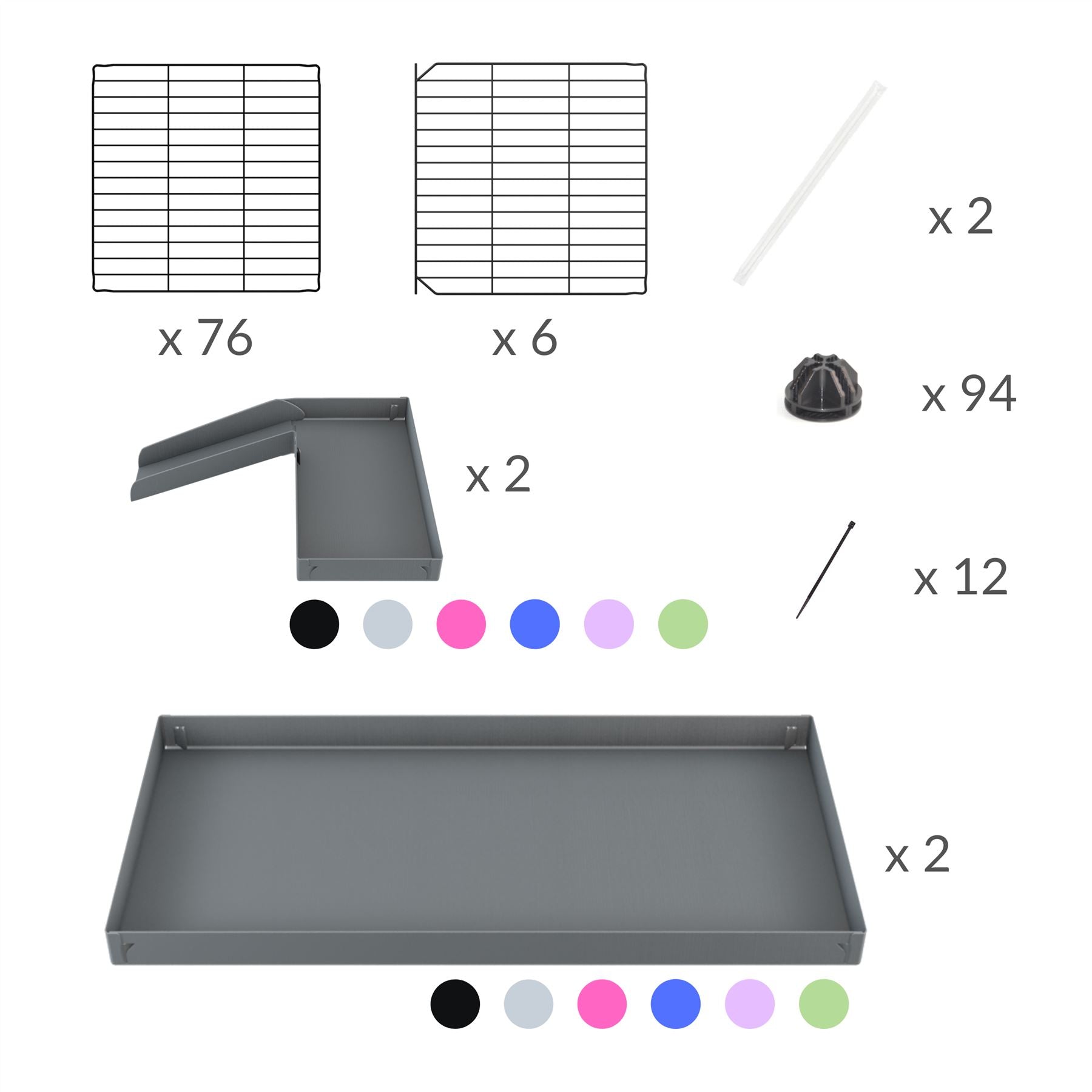 Material for A 2x8 L-shape C and C cage with lid divider stand loft ramp for guinea pigs fighting or quarantine from brand kavee