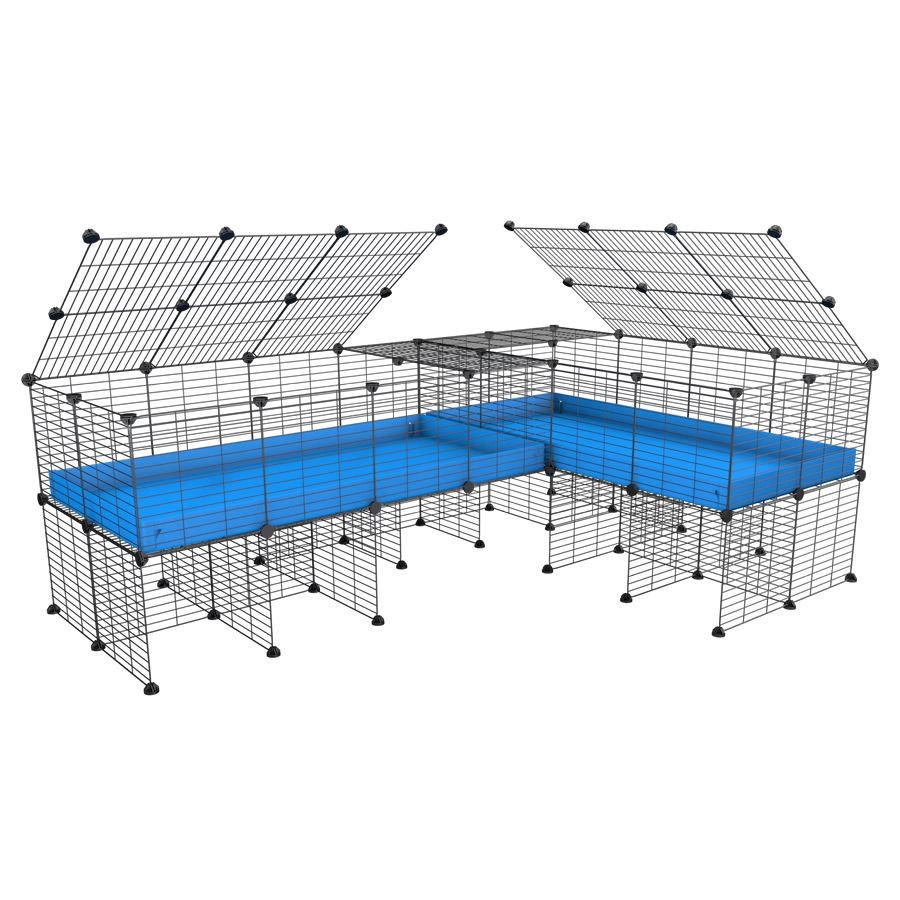 L-Shape 8x2 C&C Cage with Divider & Stand