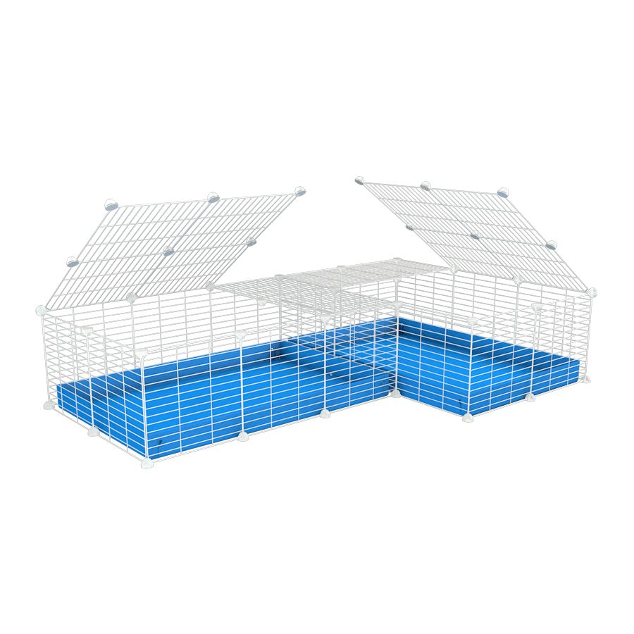 White L-Shape 6x2 C&C Cage with Divider