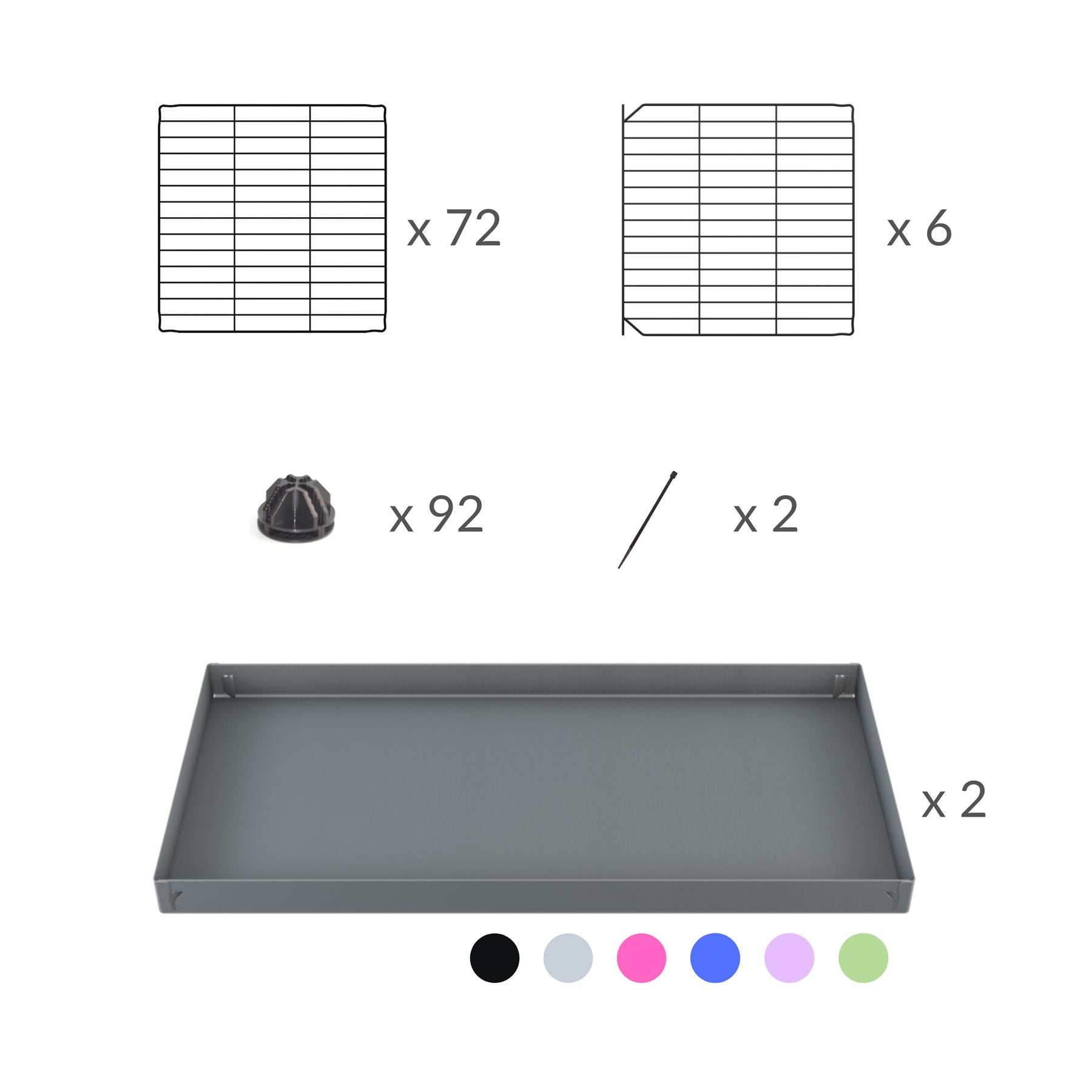 Material for A 2x8 L-shape C and C cage with lid divider stand for guinea pigs fighting or quarantine from brand kavee