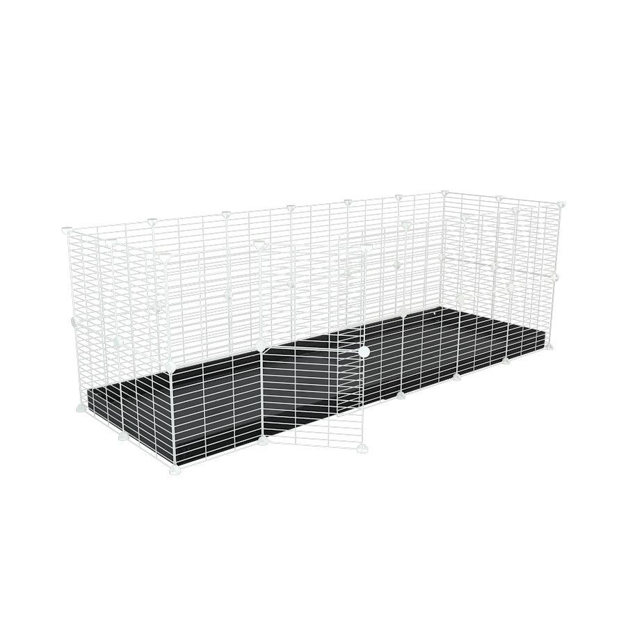 A 6x2 C and C rabbit cage with safe baby proof white CC grids black coroplast by kavee USA