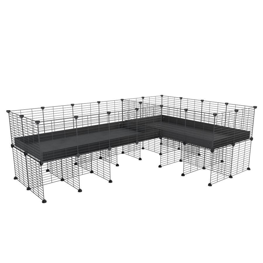 L-Shape 8x2 C&C Cage with Divider & Stand