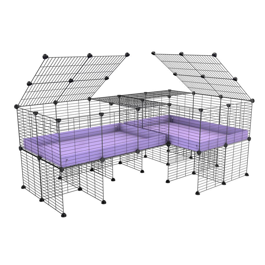 L-Shape 6x2 C&C Cage with Divider & Stand