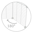 one white door grid C&C guinea pig C&C cage kavee door lid rotating hinged grid 180 degrees kavee