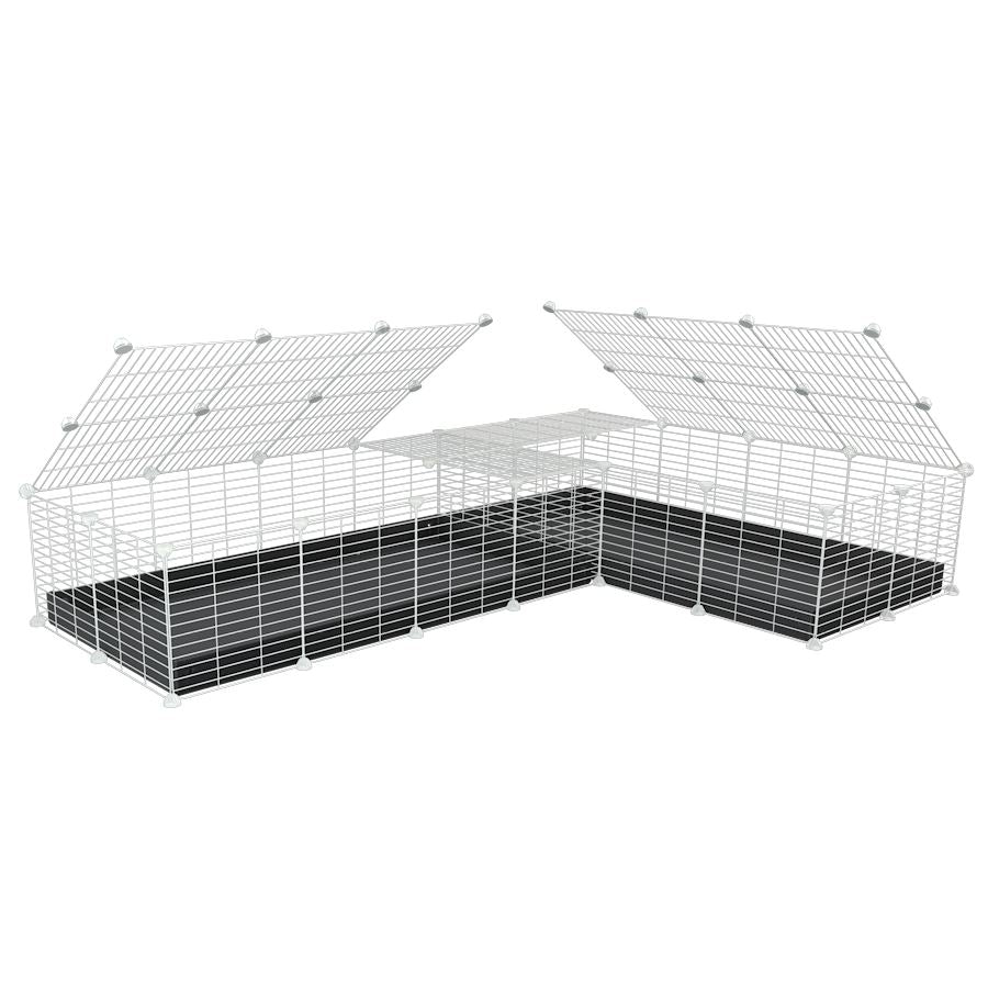 White L-Shape 8x2 C&C Cage with Divider