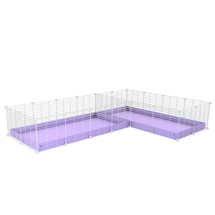 White L-Shape 8x2 C&C Cage with Divider