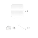 Material for a set of 4 white C&C safe door grids to create hinged doors and lids on C and C cages for guinea pigs by kavee USA