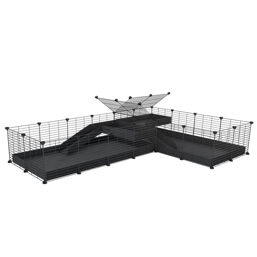 L-Shape 8x2 C&C Cage with Divider & Loft