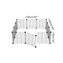 Dimensions of a 3x3 outdoor modular playpen with baby C and C grids for guinea pigs or Rabbits by brand kavee