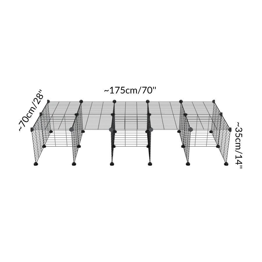 Dimensions of A C&C guinea pig cage stand size 5x2 with safe baby bars grids by kavee USA