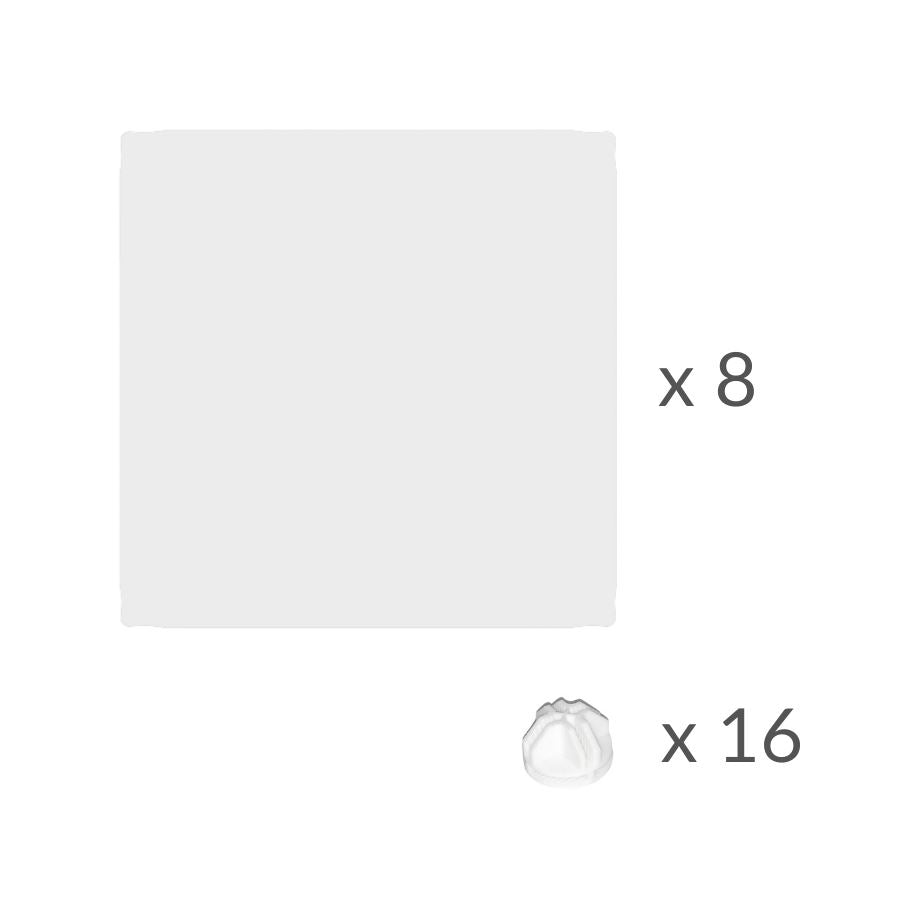 Composition of a 8 clear transparent plexiglass acrylic panels with white connector for guinea pig cage by kavee usa